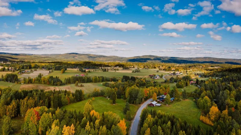 Vy över landsbygden